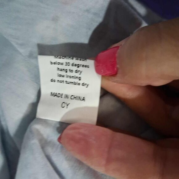 ETCYY NEW womens Classic Embellished Tank Top Blouse SIZE MEDIUM Lt Blue Multi - Picture 5 of 9